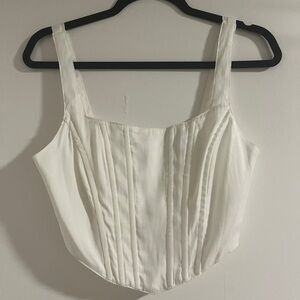 White Corset Crop Top